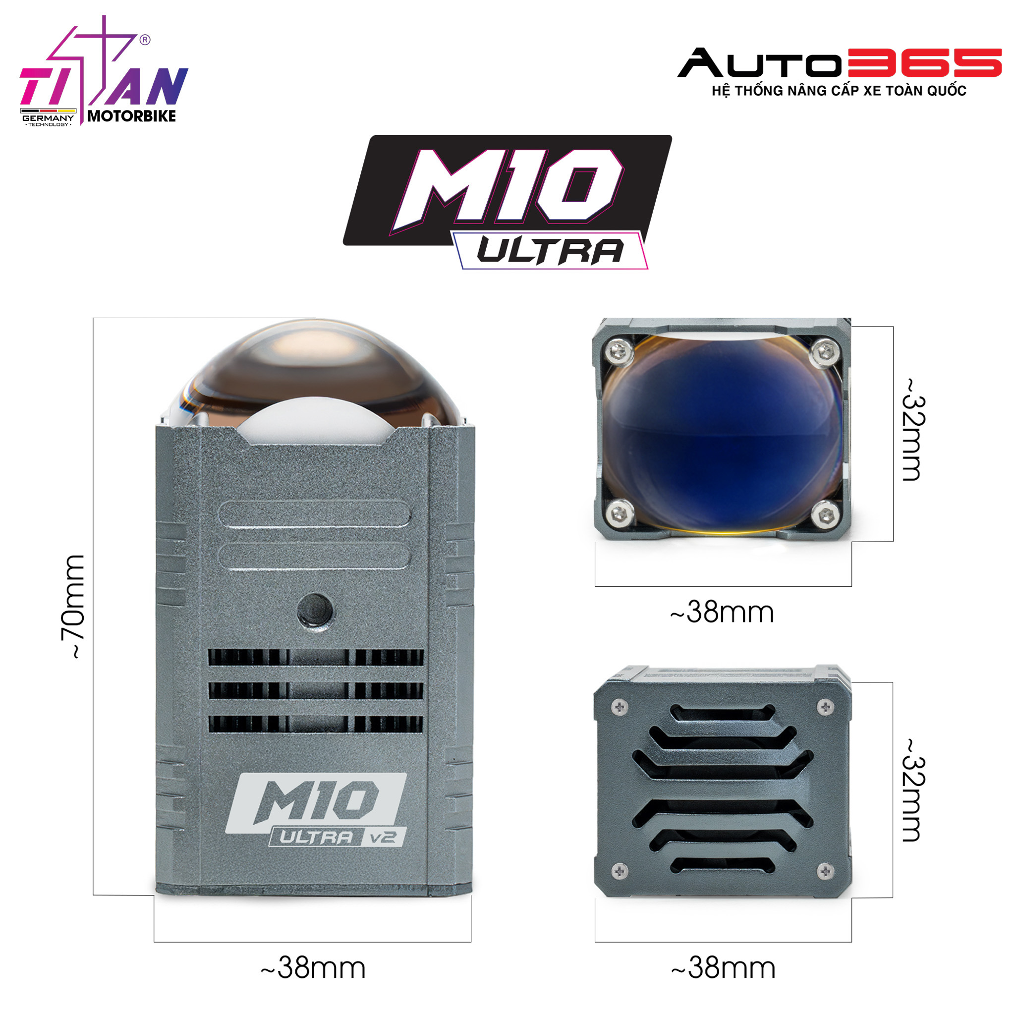 ĐÈN TRỢ SÁNG TITAN MOTO M10 ULTRA V2